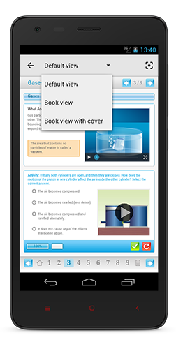 Screen from mLibro mobile app with view option