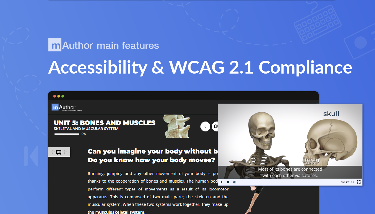 Accessibility & WCAG 2.1 Compliance - Authoring tool main feature