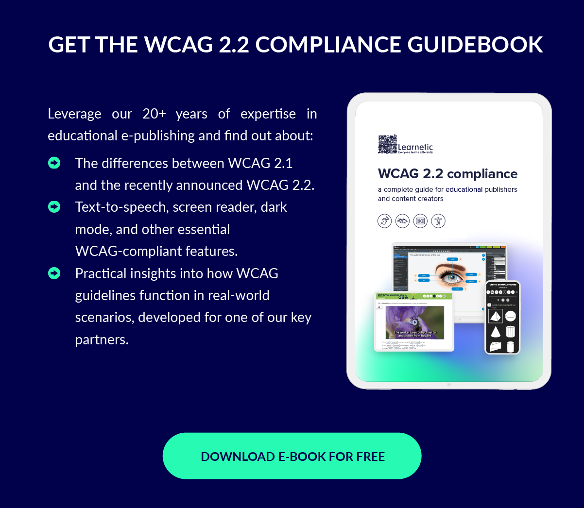 All about WCAG 2.2 for educational publishers